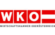 Logo Wirtschaftskammer Oberösterreich: Schriftzug WKO Wirtschaftskammer Oberösterreich in den Farben rot und weiß.