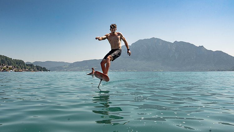 Stefan Spiessberger am Pumpfoil