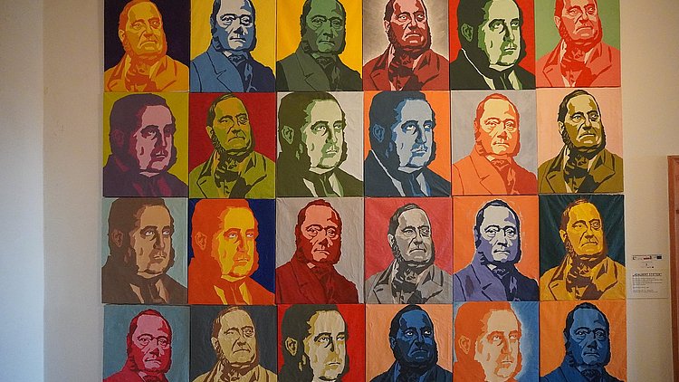 Verschiedene Gemälde in bunten Farben von Adalbert Stifter.