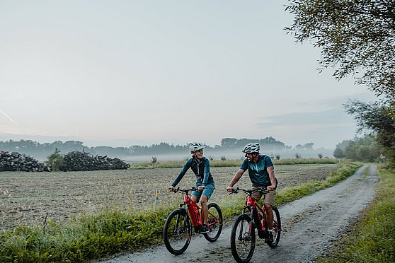 ©WGDDonauOberoesterreichTourismusGmbHCMVisuals
Donauradweg reloaded, Radfahrer fahren am Donauradweg Au Donau