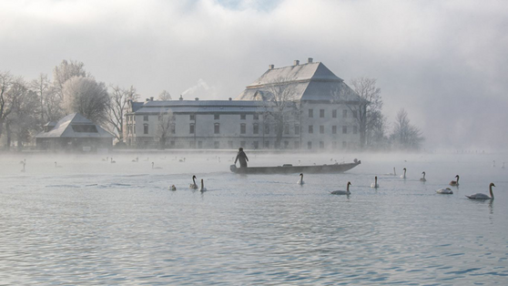 Winterstimmung am Attersee bei Schloss Kammer/Foto: Monika Hofauer